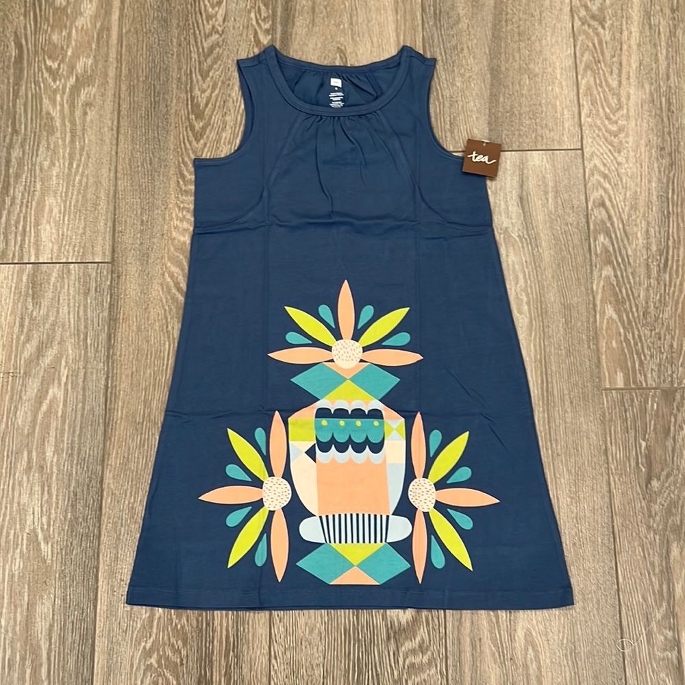 NWT Tea Collection Copen Blue LaPointe Graphic Dress